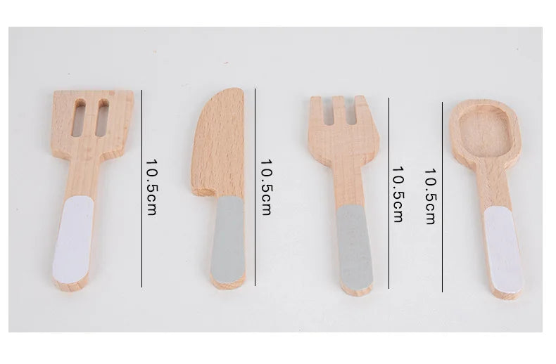 Simulation Wooden BBQ Toy Set - Fun Role-Playing and Educational Cooking Playset for Kids