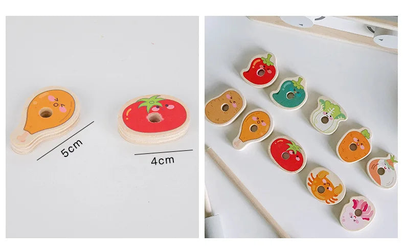 Simulation Wooden BBQ Toy Set - Fun Role-Playing and Educational Cooking Playset for Kids