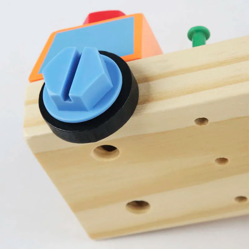 Montessori Wooden Screw Nut Toy Car: Hands-On Learning Toy for Fine Motor Skills and Practical Life Training