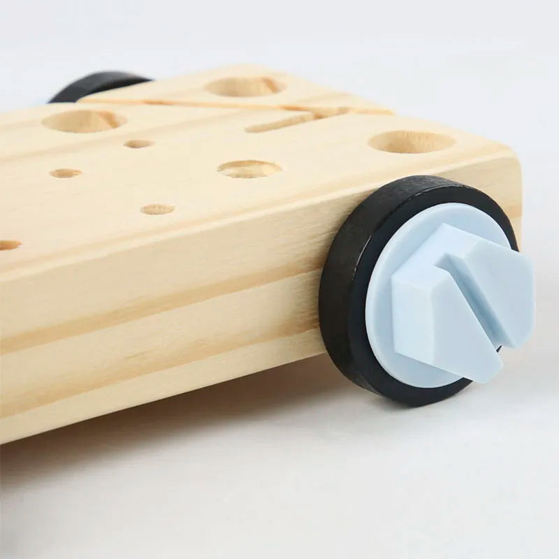 Montessori Wooden Screw Nut Toy Car: Hands-On Learning Toy for Fine Motor Skills and Practical Life Training