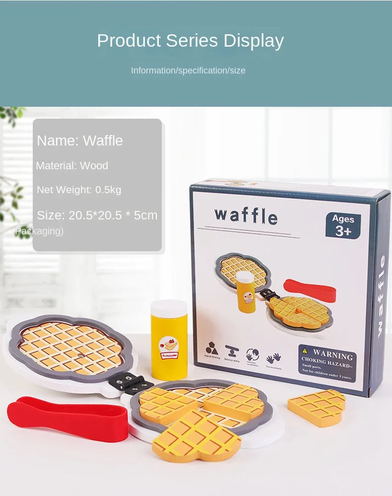 Mini Wooden Kitchen Cooking Toy Set - Pretend Play