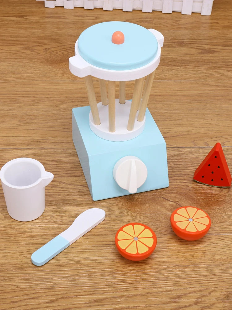Wooden Kitchen Pretend Play Toy - Simulation Wooden Juicer