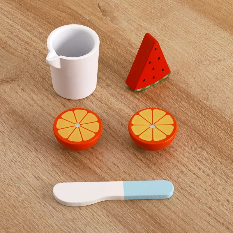 Wooden Kitchen Pretend Play Toy - Simulation Wooden Juicer