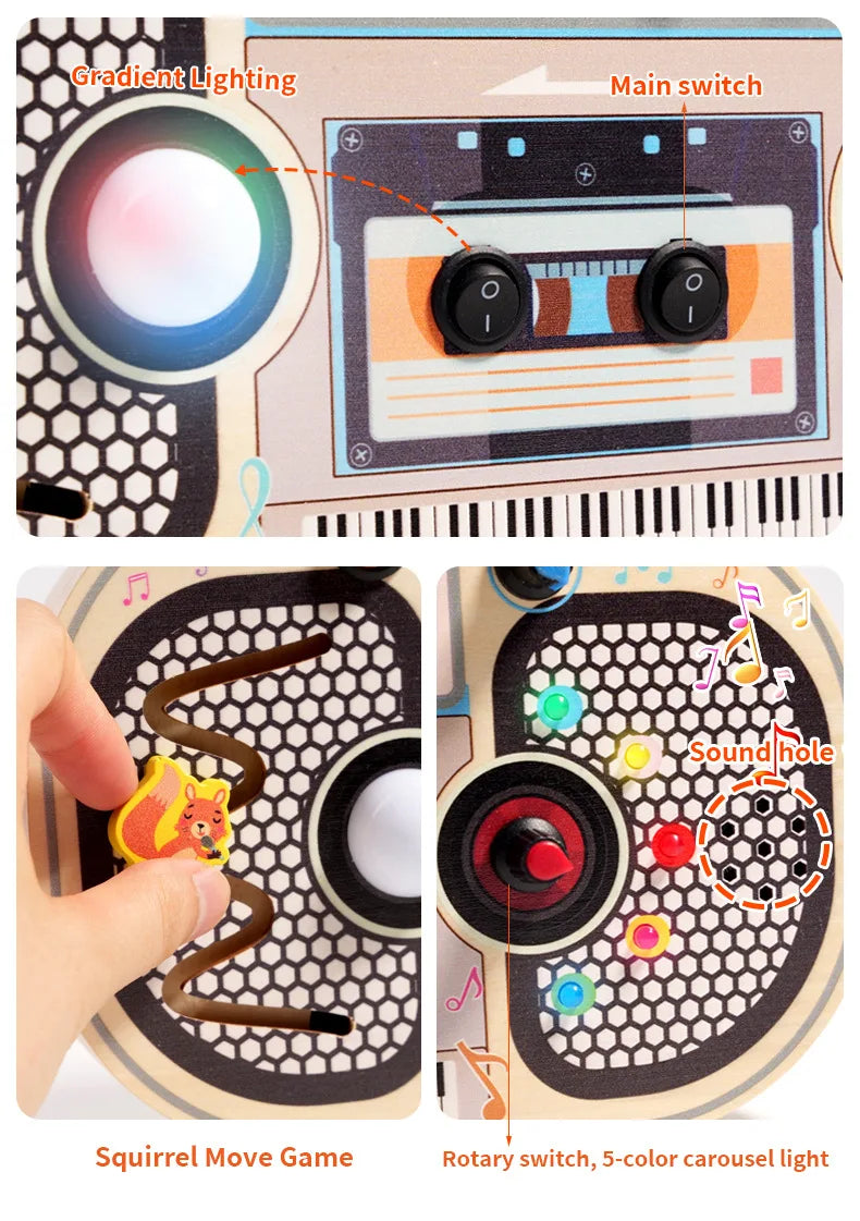 Montessori LED Busy Board – Fun and Educational Toy for Toddlers