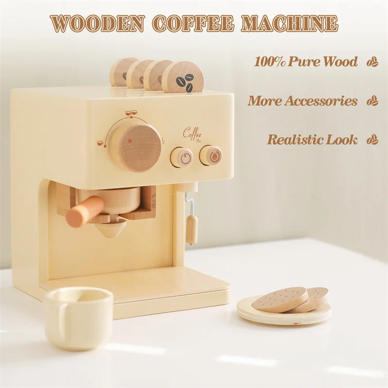 Wooden Simulation Coffee Machine