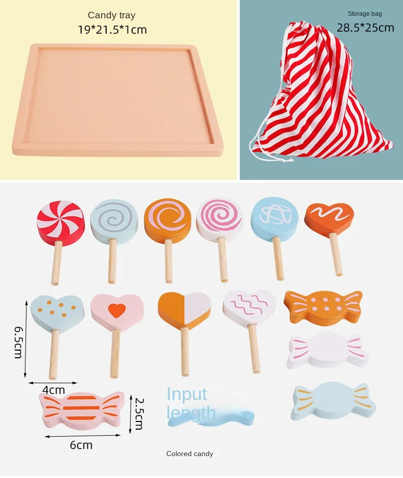 Mini Wooden Kitchen Cooking Toy Set - Pretend Play