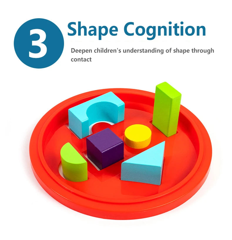 Wooden Building Blocks Set - 100 Blocks (Assorted Colors and 11 Shapes)