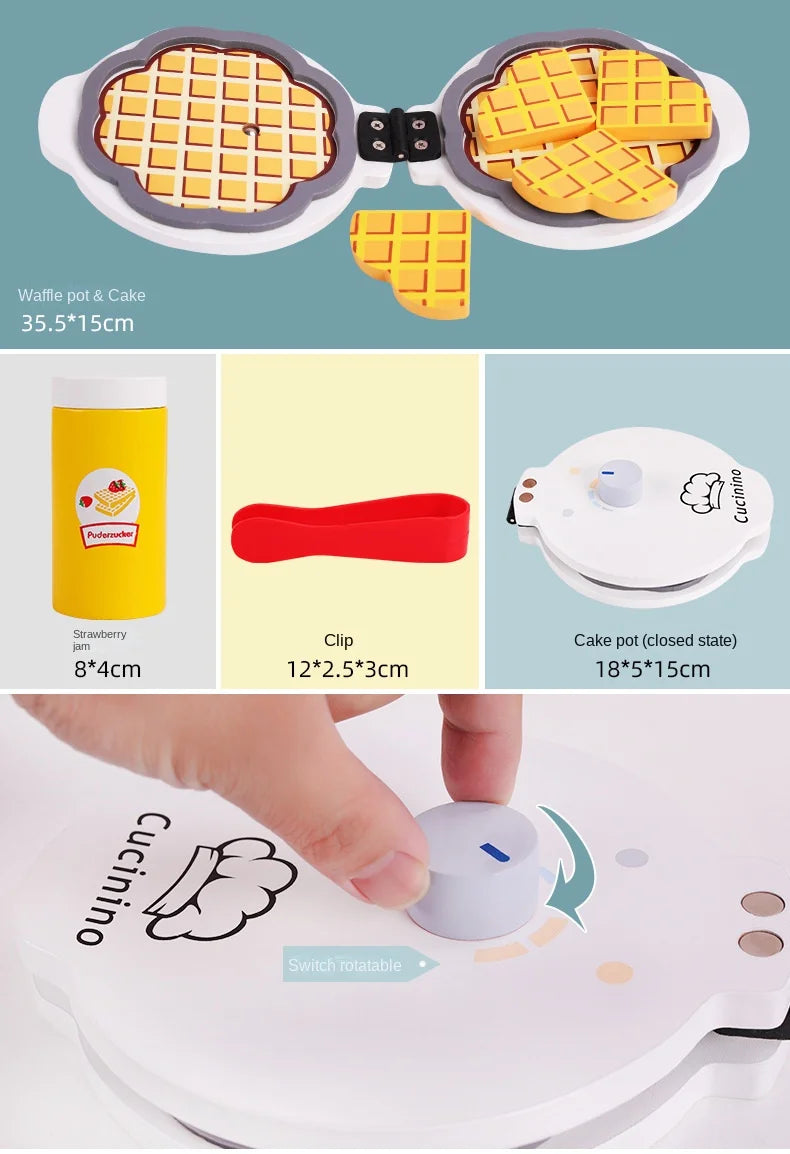 Mini Wooden Kitchen Cooking Toy Set - Pretend Play