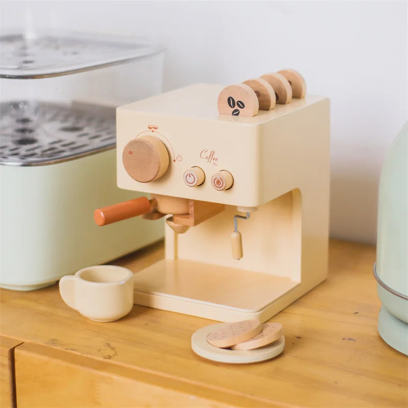 Wooden Simulation Coffee Machine