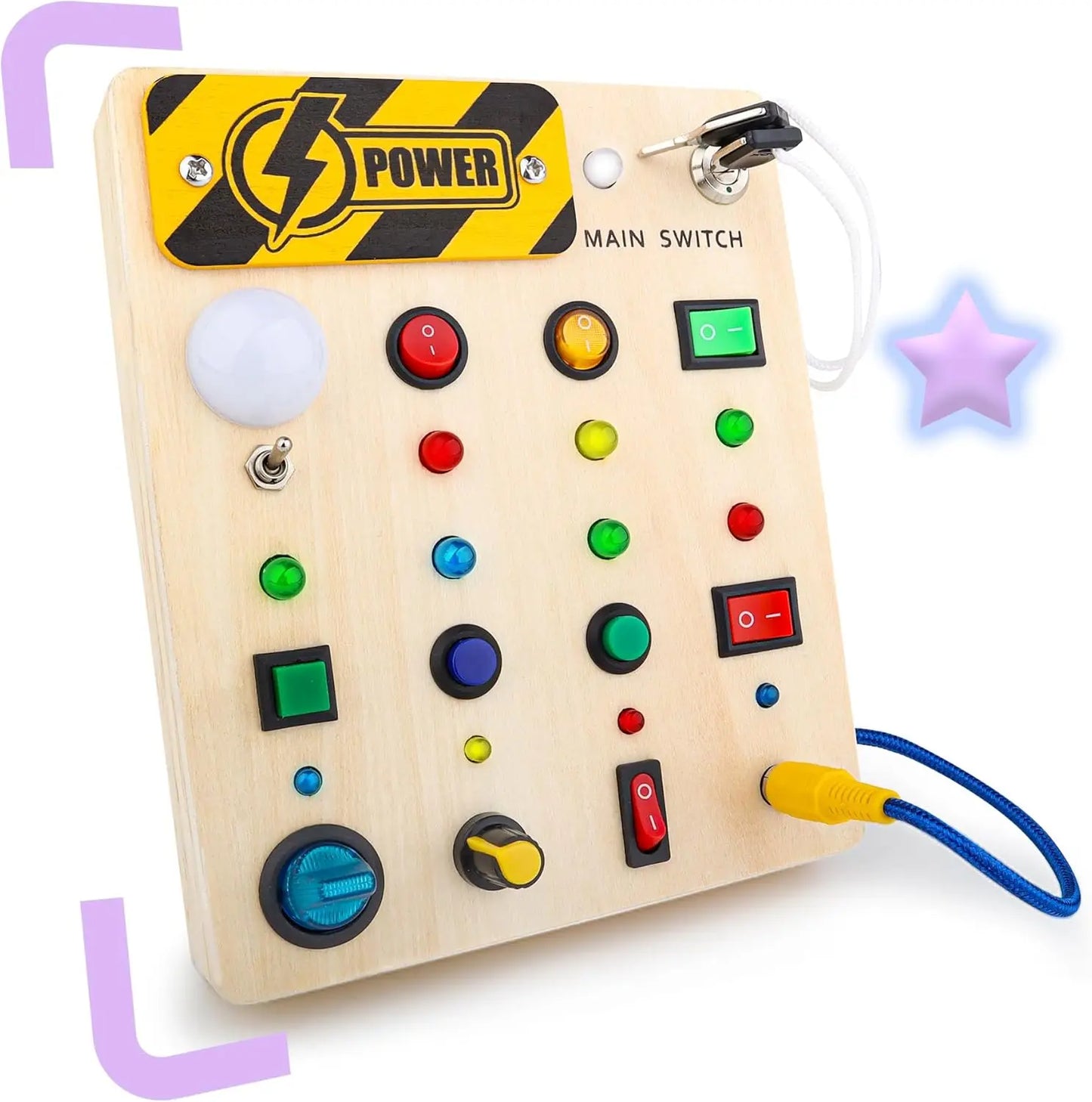 Montessori LED Busy Board – Fun and Educational Toy for Toddlers