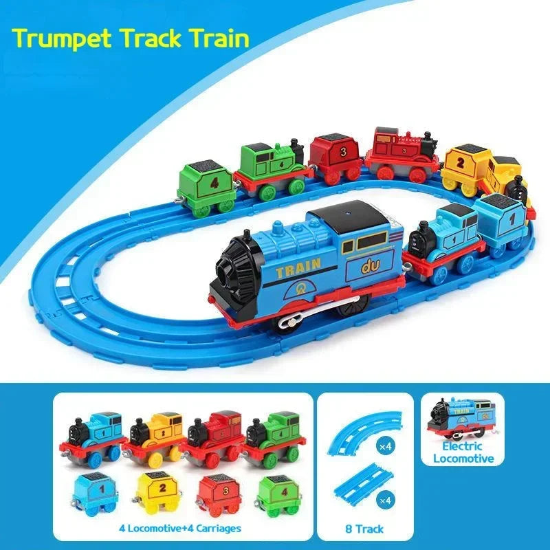 Thomas and Friends Rail Train Suit Racing Track Orbital Set Big Size Train Storage Box Toy Casting Alloy Model Children Toy Gift