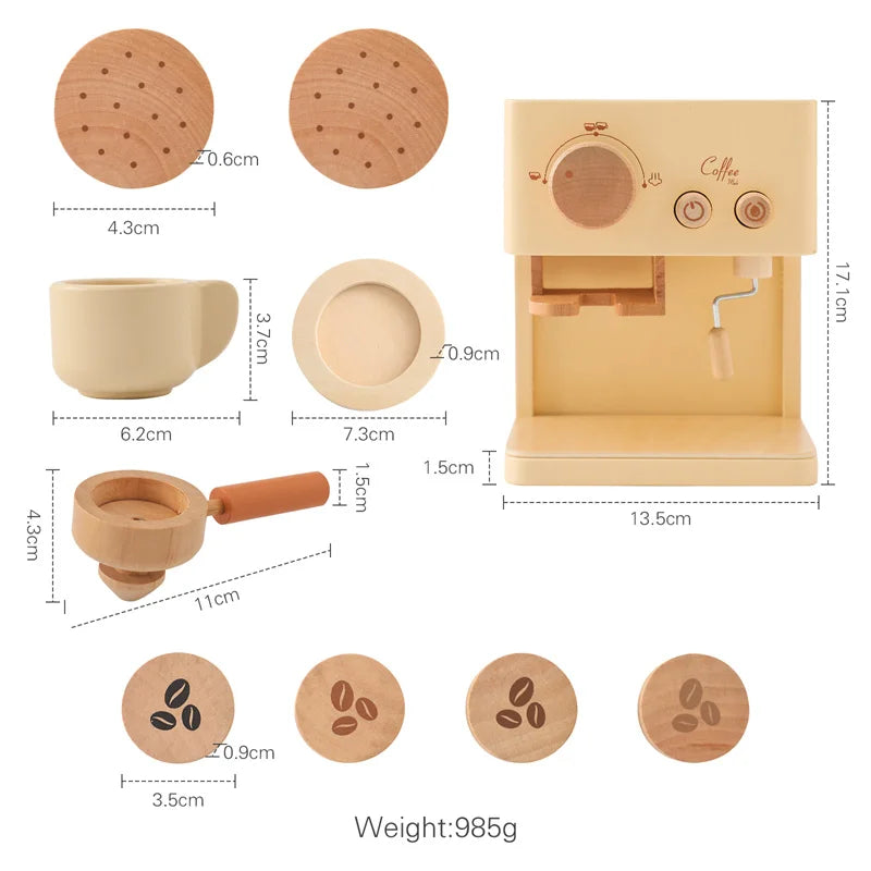 Wooden Simulation Coffee Machine