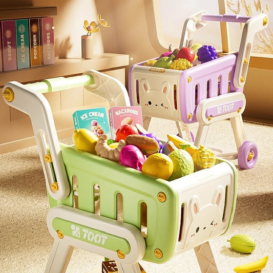 Fruit & Vegetable Shopping Cart Play Set