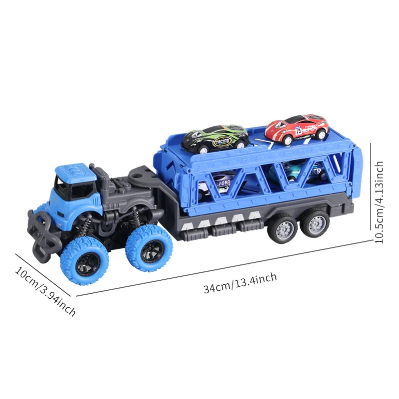 Ejection Car Carrier Truck – Transformable Playset for Kids