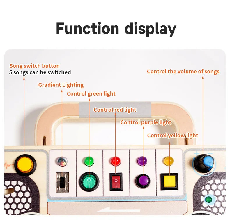 Montessori LED Busy Board – Fun and Educational Toy for Toddlers
