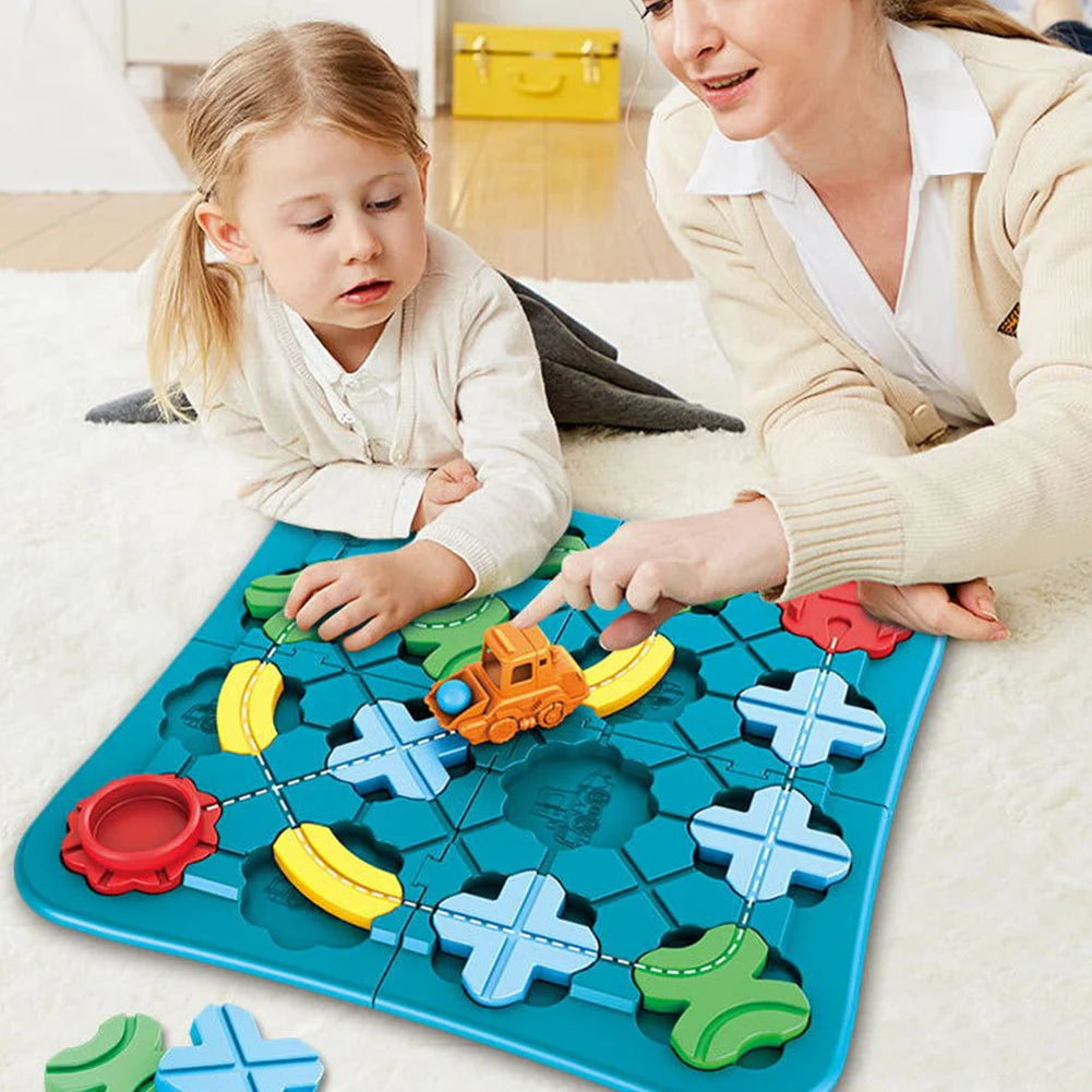 Educational STEM Board Game: Logical Track Builder for Kids Ages 3-7