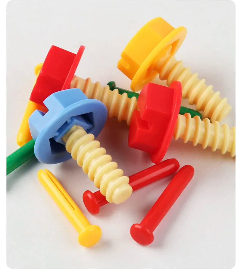 Montessori Wooden Screw Nut Toy Car: Hands-On Learning Toy for Fine Motor Skills and Practical Life Training