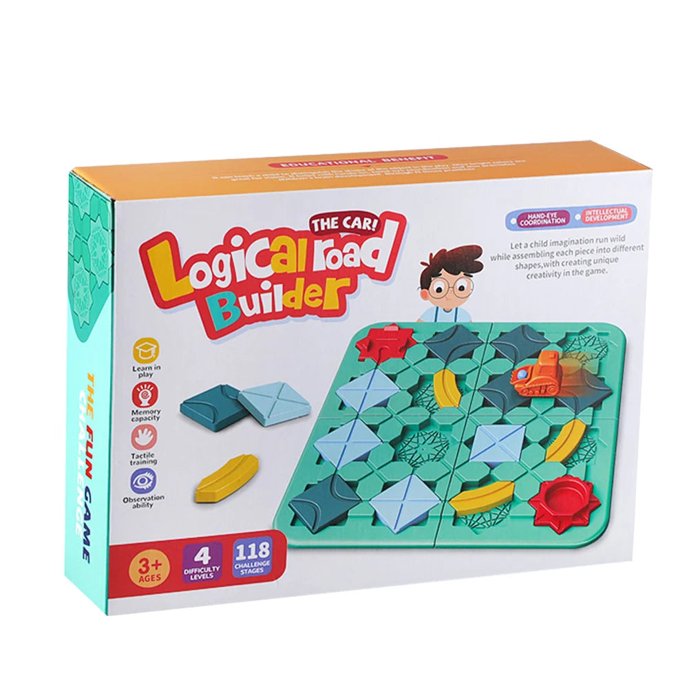 Educational STEM Board Game: Logical Track Builder for Kids Ages 3-7