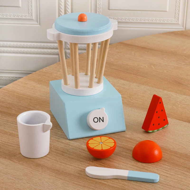 Wooden Kitchen Pretend Play Toy - Simulation Wooden Juicer