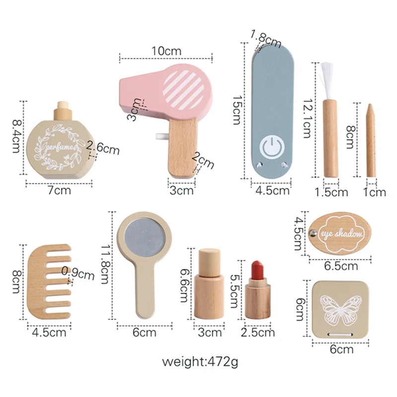 Girls Wooden Simulation Makeup Set