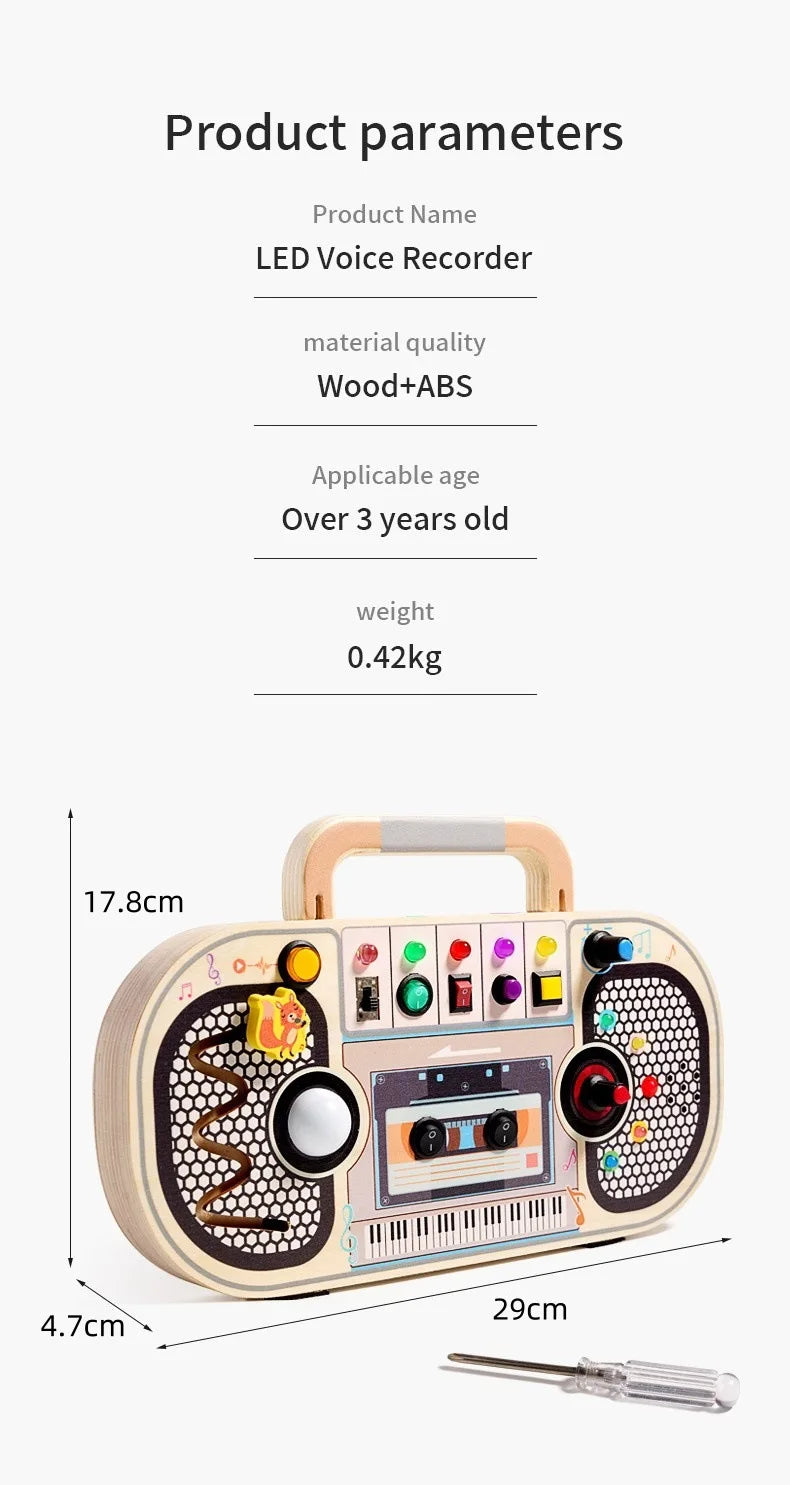 Montessori LED Busy Board – Fun and Educational Toy for Toddlers