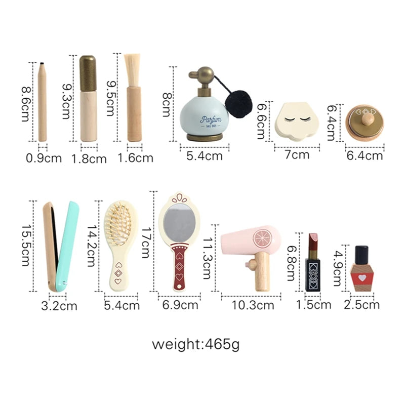 Girls Wooden Simulation Makeup Set