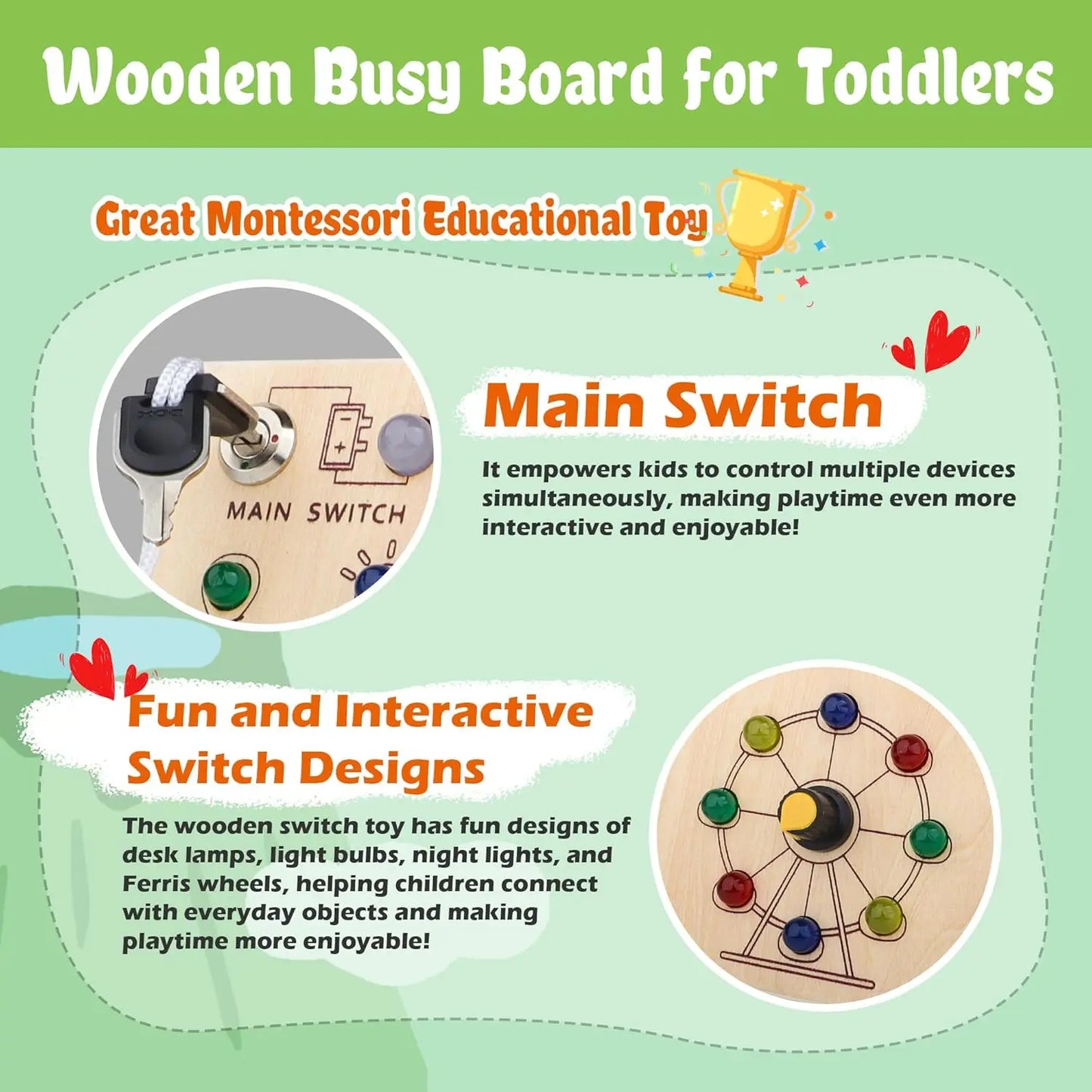 Montessori LED Busy Board – Fun and Educational Toy for Toddlers