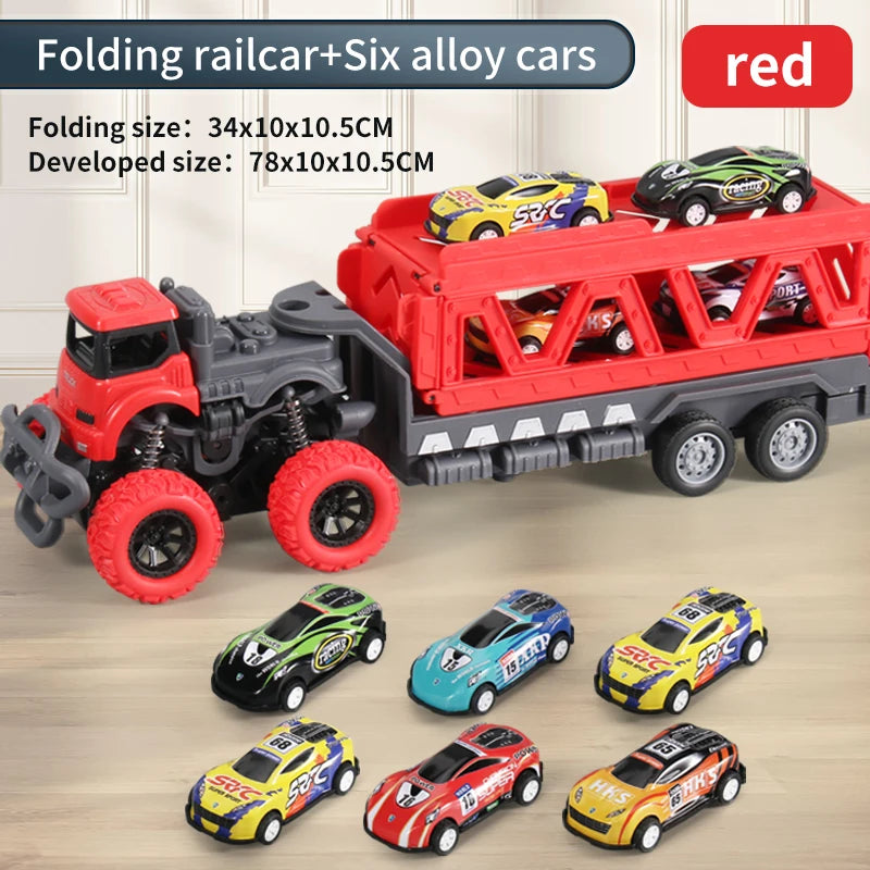 Ejection Car Carrier Truck – Transformable Playset for Kids