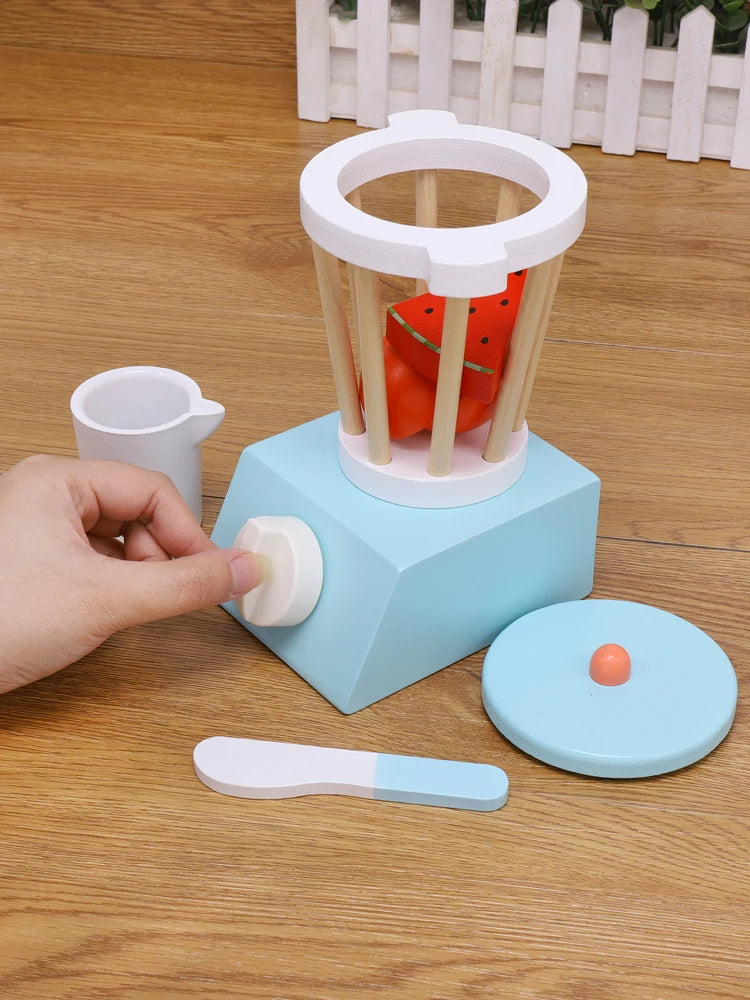 Wooden Kitchen Pretend Play Toy - Simulation Wooden Juicer