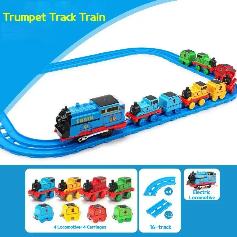 Thomas and Friends Rail Train Suit Racing Track Orbital Set Big Size Train Storage Box Toy Casting Alloy Model Children Toy Gift
