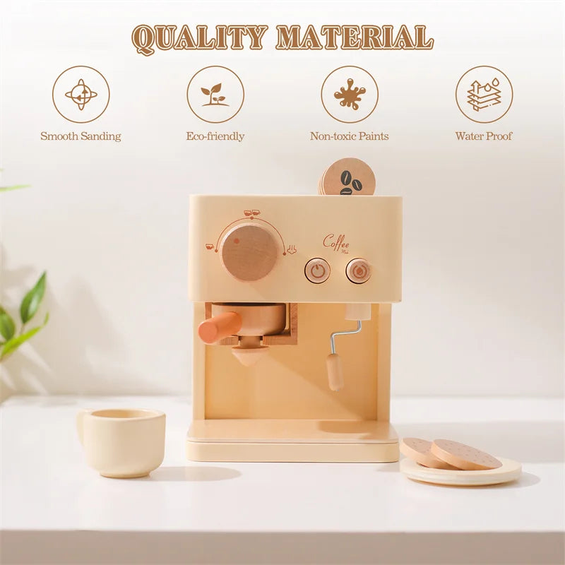 Wooden Simulation Coffee Machine