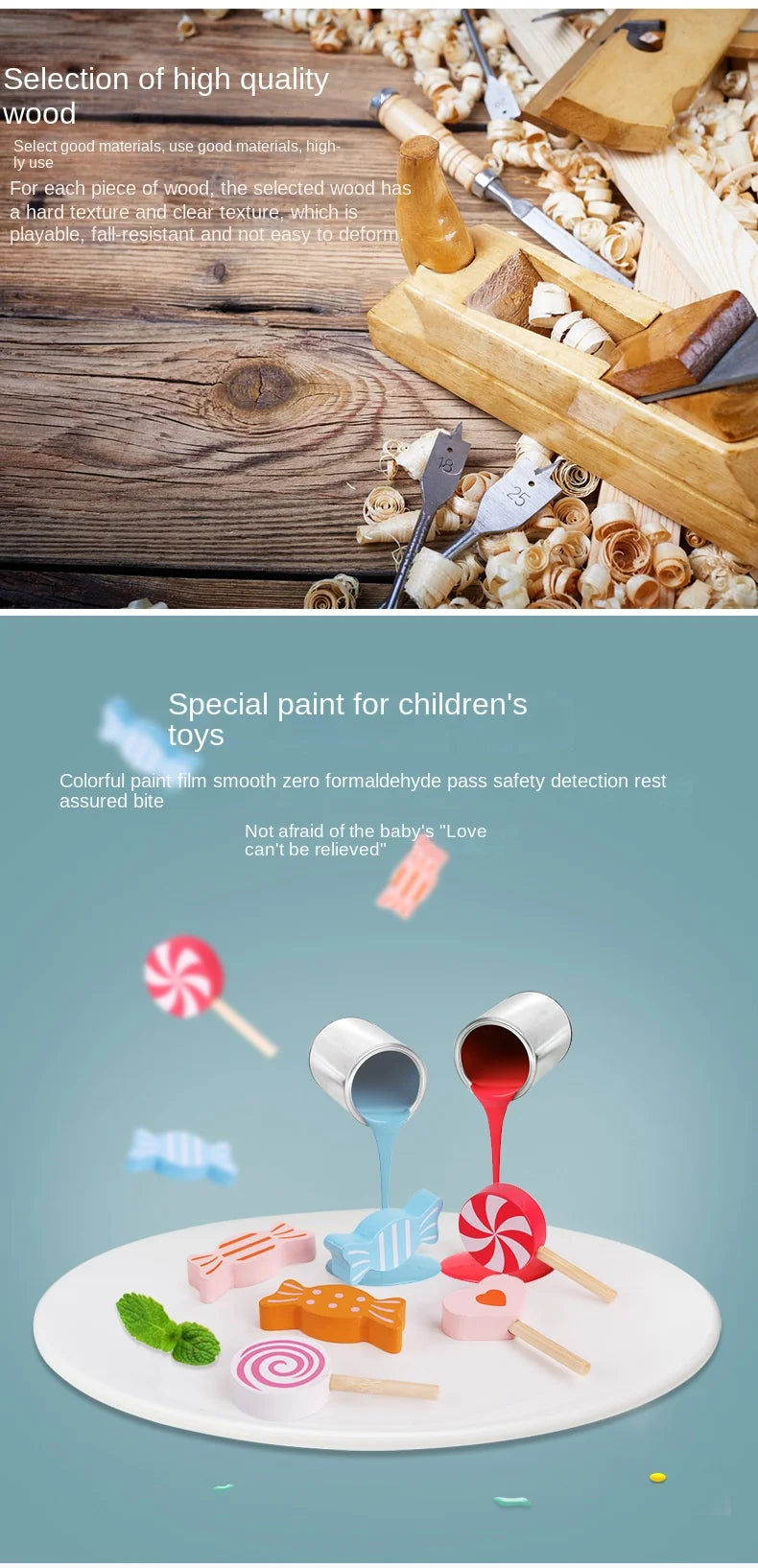 Mini Wooden Kitchen Cooking Toy Set - Pretend Play