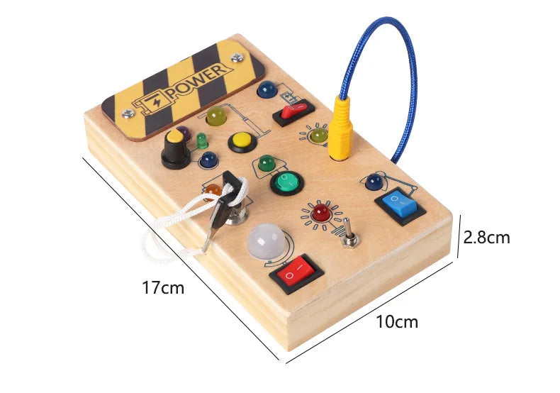 Montessori LED Busy Board – Fun and Educational Toy for Toddlers