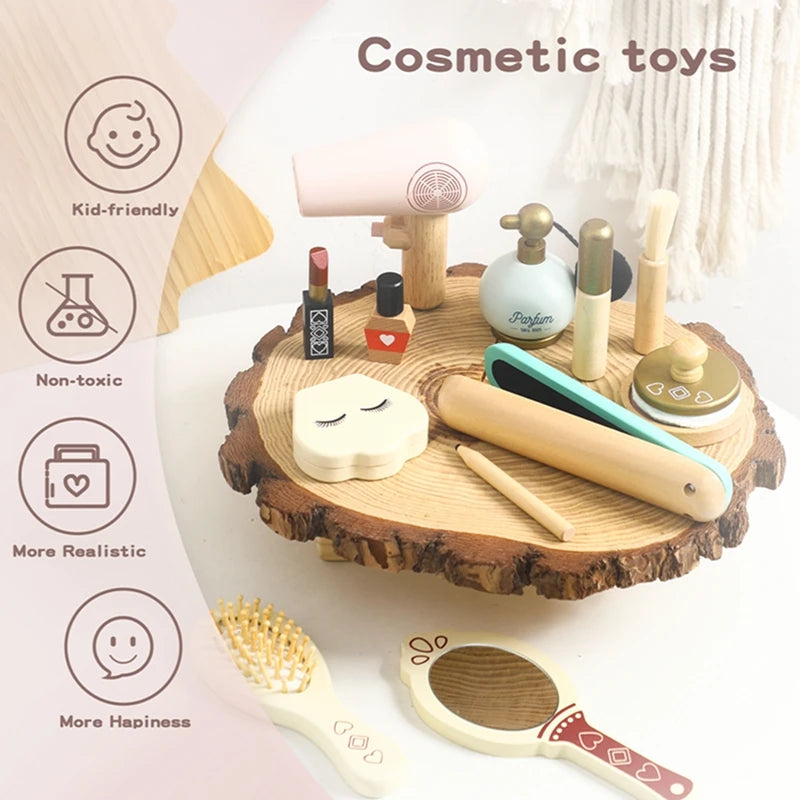 Girls Wooden Simulation Makeup Set