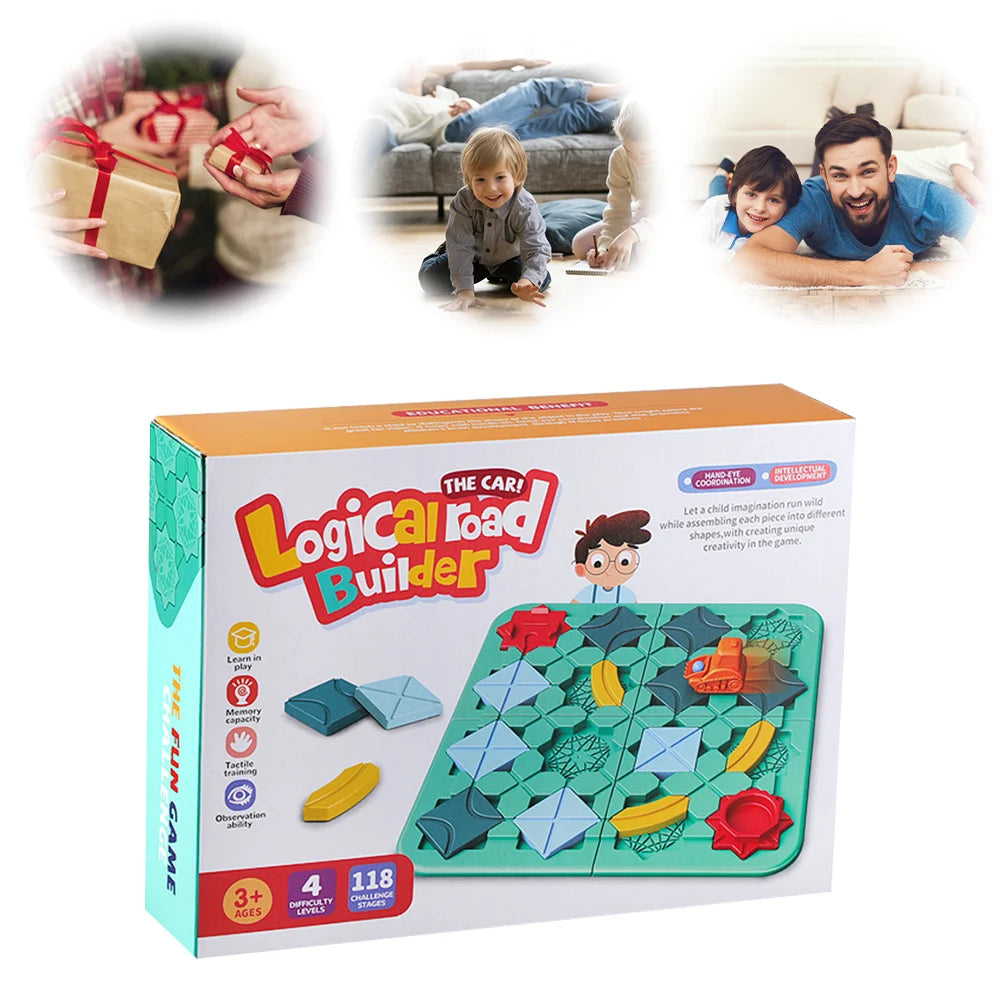 Educational STEM Board Game: Logical Track Builder for Kids Ages 3-7